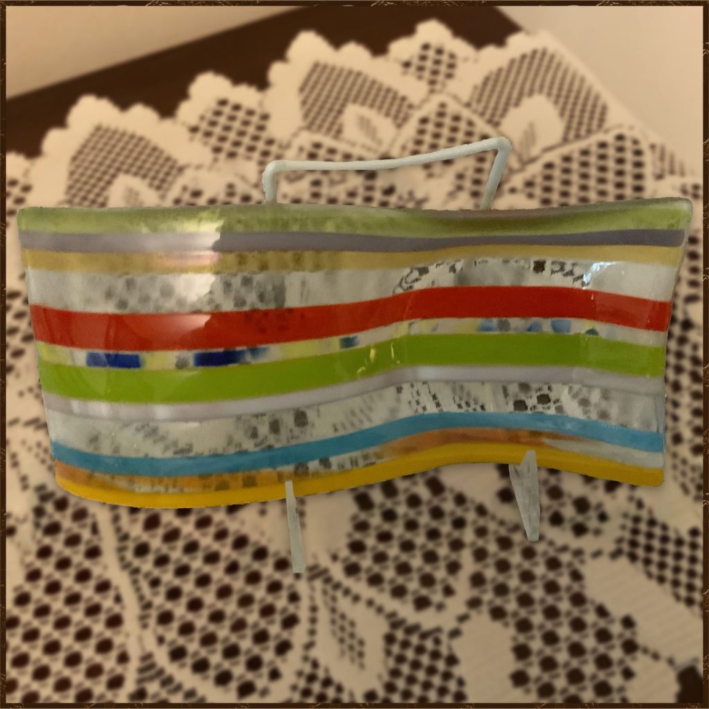 Color Strips on Clear Spoon Rest